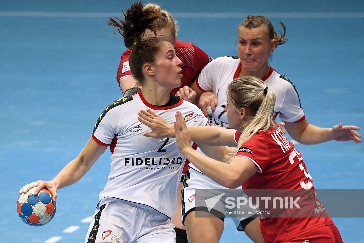 Handball. 2018 European Women's Handball Championship qualification. Russia vs Portugal