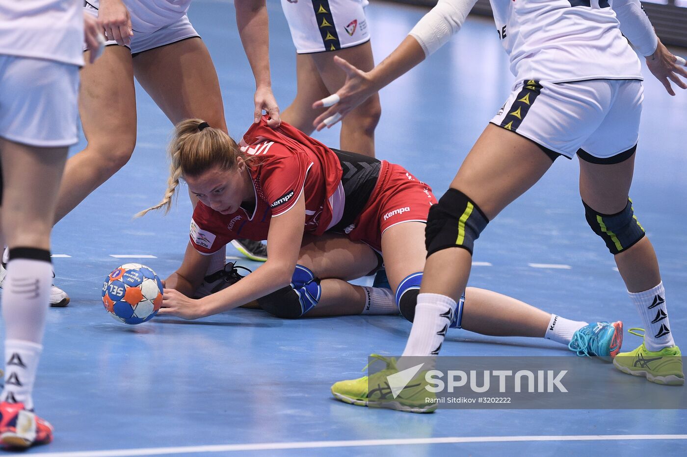 Handball. 2018 European Women's Handball Championship qualification. Russia vs Portugal