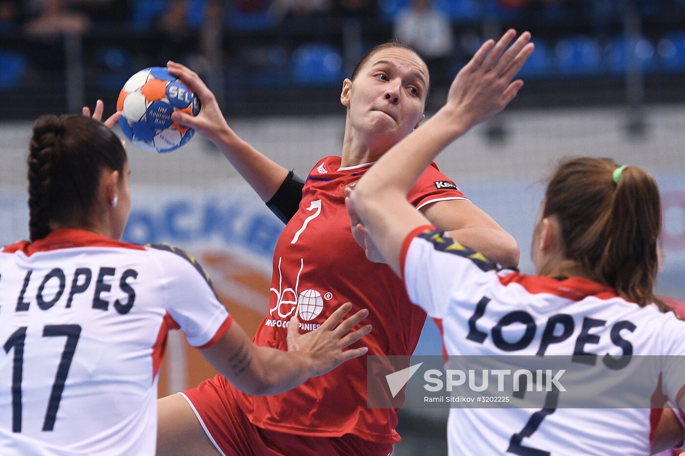 Handball. 2018 European Women's Handball Championship qualification. Russia vs Portugal