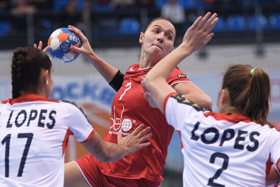 Handball. 2018 European Women's Handball Championship qualification. Russia vs Portugal