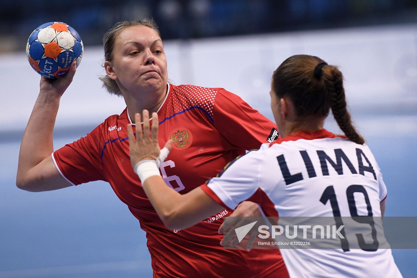 Handball. 2018 European Women's Handball Championship qualification match. Russia vs Portugal