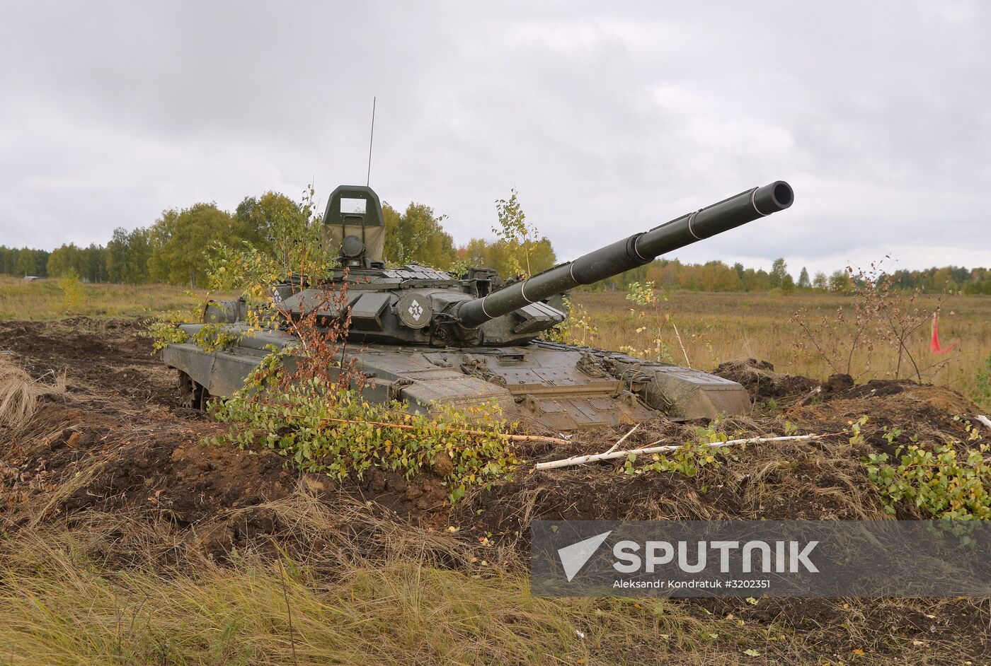 Tank exercises on Chebarkul testing grounds