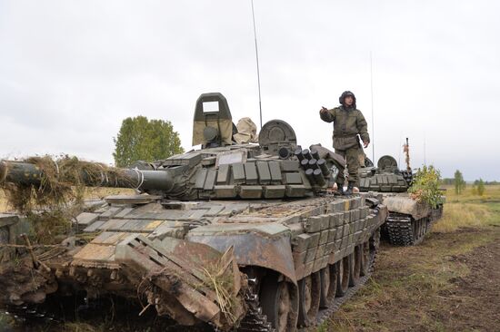 Tank exercises on Chebarkul testing grounds