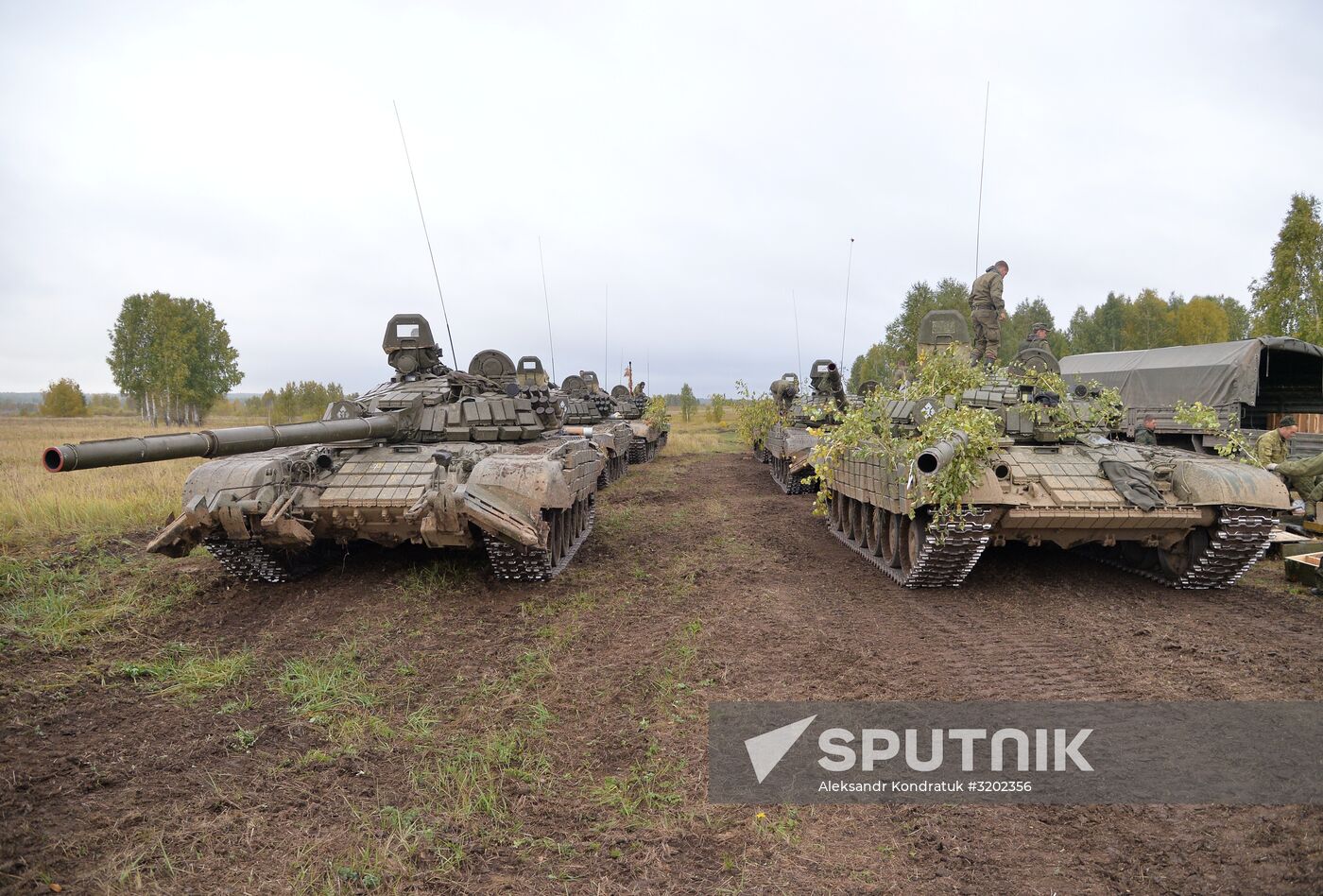 Tank exercises on Chebarkul testing grounds
