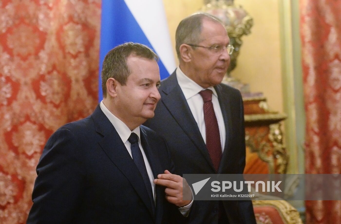 Russian Foreign Minister Sergei Lavrov meets with Serbian counterpart, Ivica Dacic