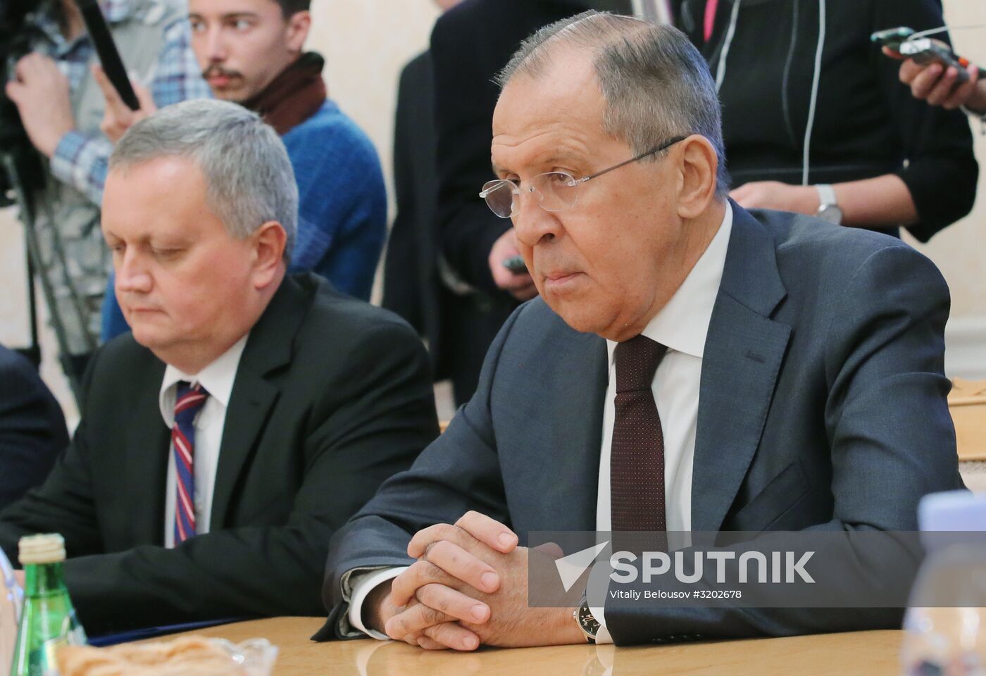 Foreign Minster Sergei Lavrov meets with group of American experts headed by Dmitry Simes