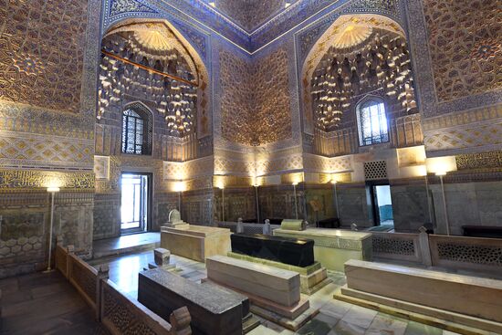 Tamerlane's tomb in Gur-Emir Mausoleum