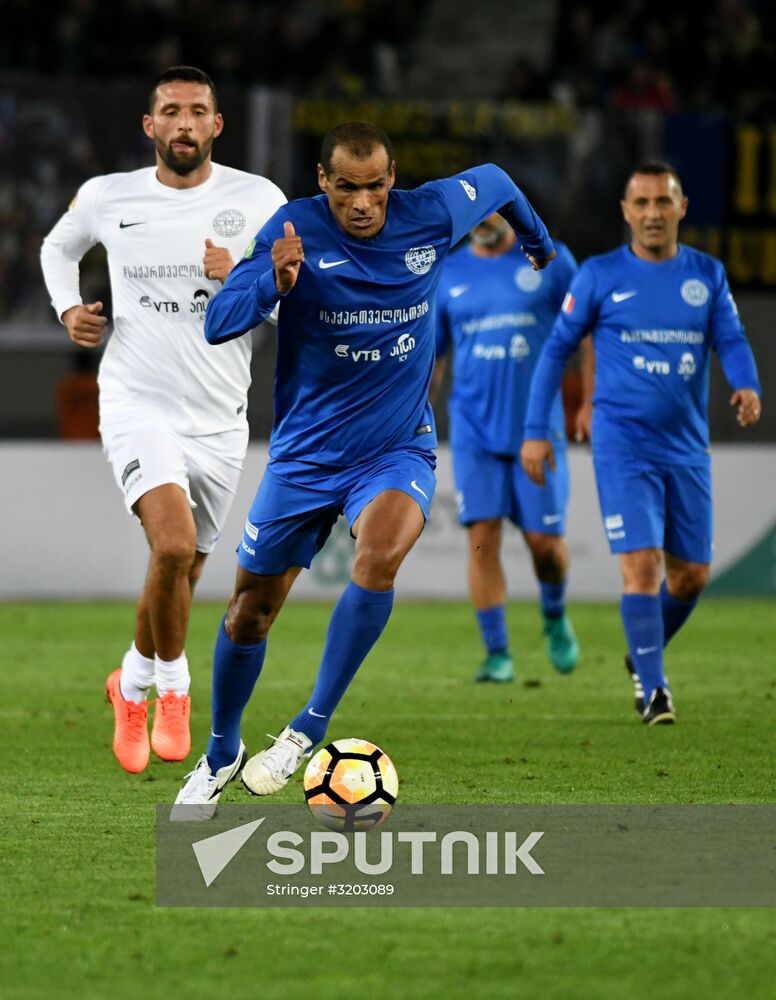 Charity match featuring international football stars in Tbilisi