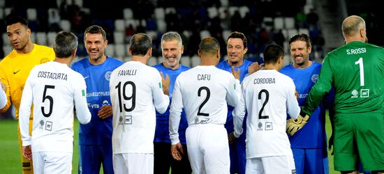 Charity match featuring international football stars in Tbilisi