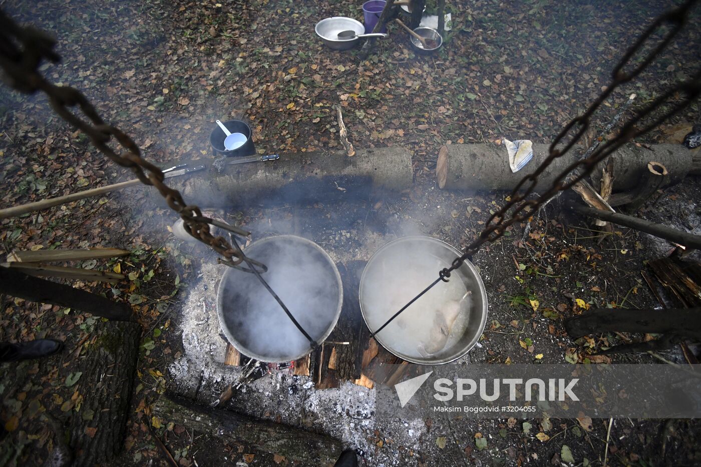 Mari native religion followers hold prayer service in sacred grove