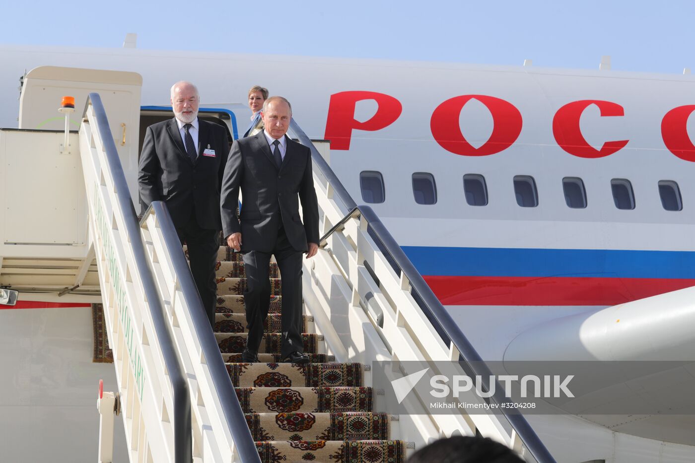 Russian President Vladimir Putin visits Turkmenistan