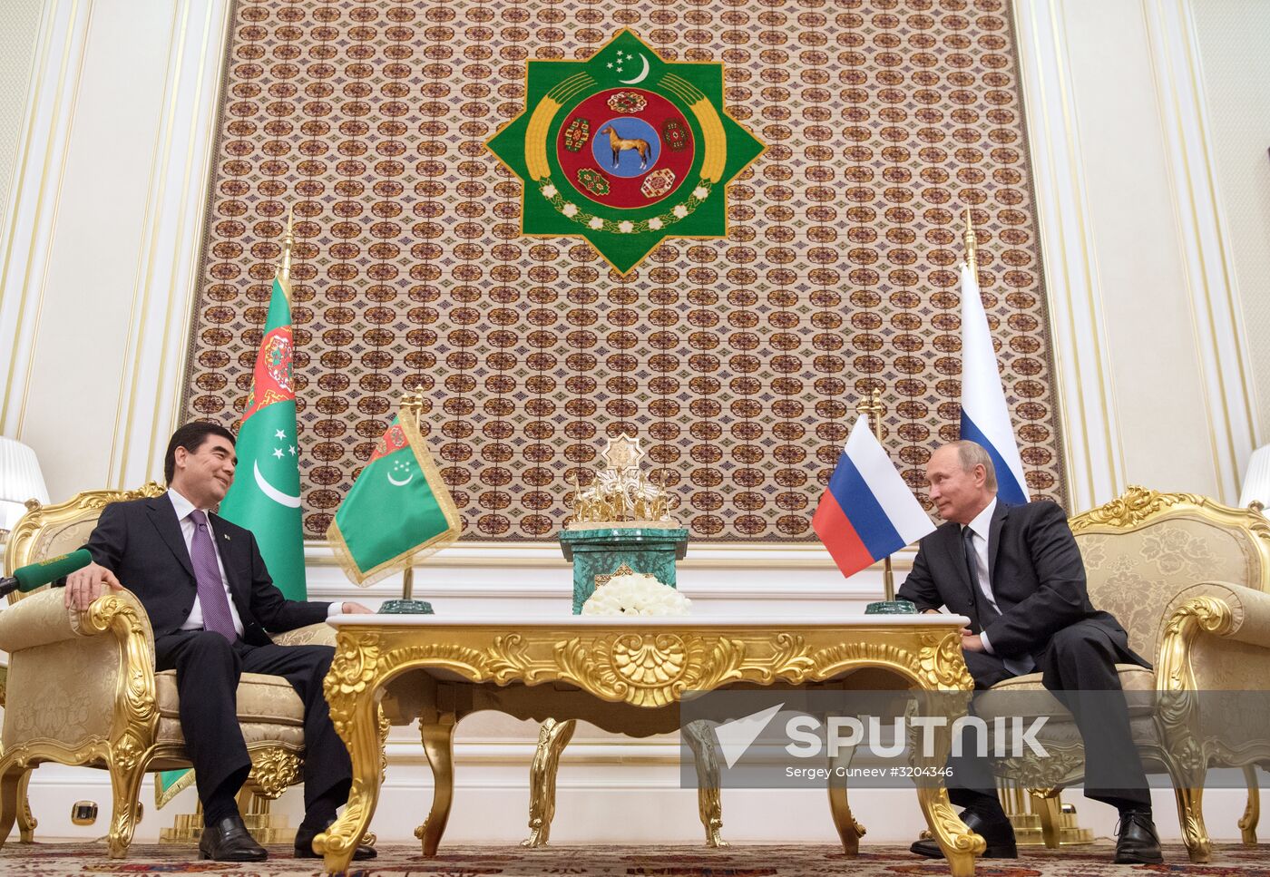 Russian President Vladimir Putin visits Turkmenistan