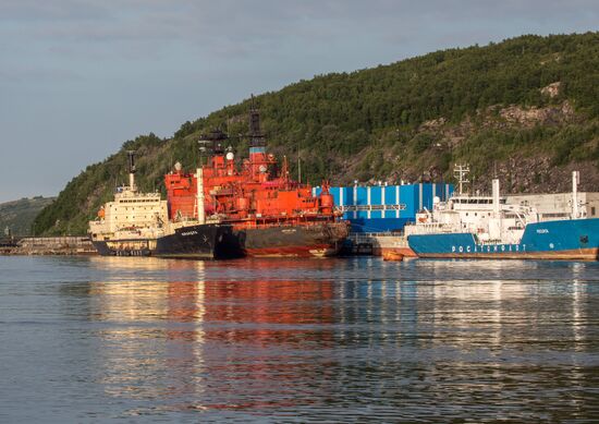 Ships in Kola Gulf