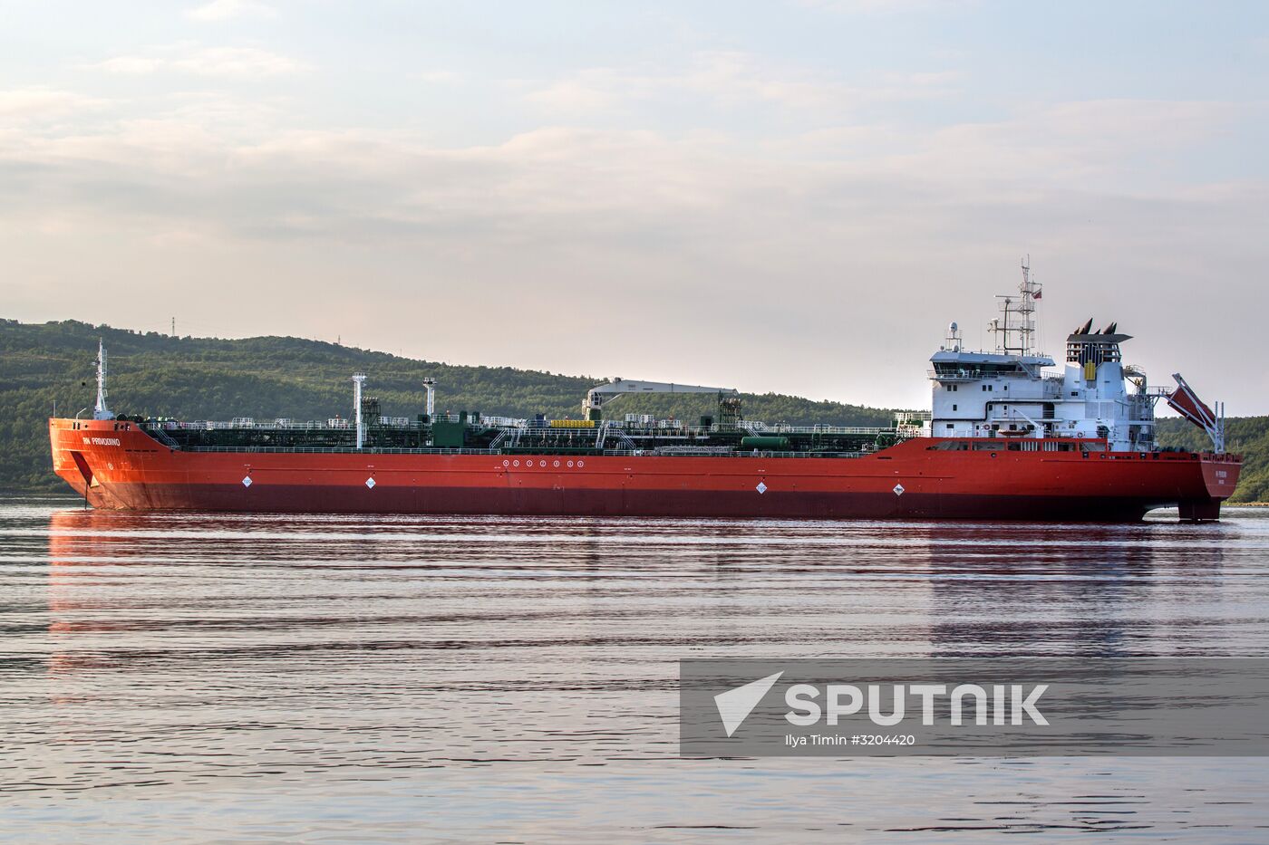 Ships in Kola Bay harbor