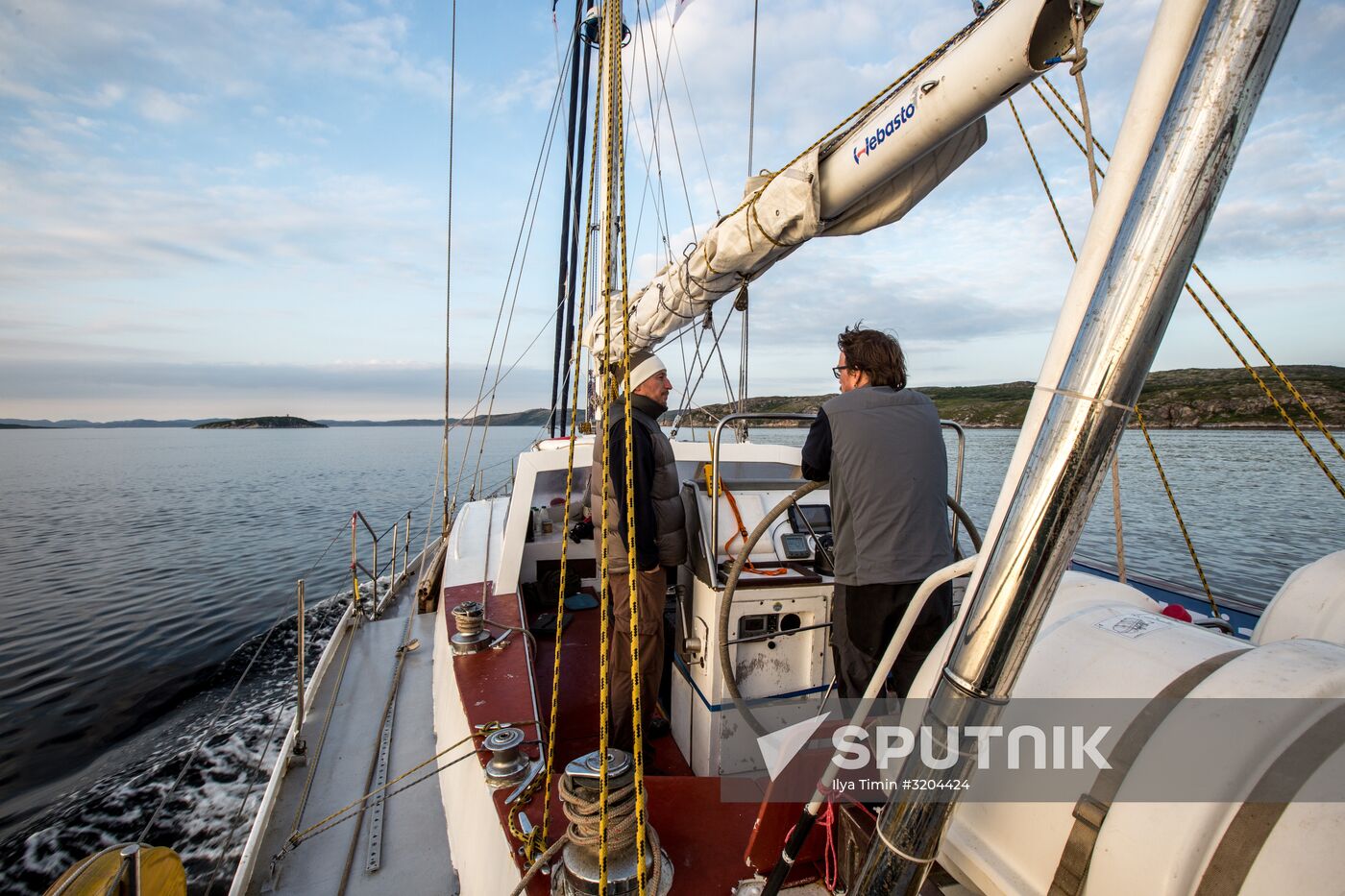 Ships in Kola Bay harbor