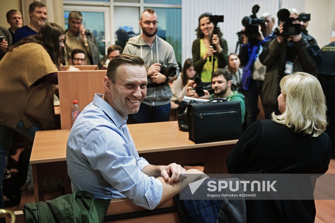 Hearing on an administrative case against Alexei Navalny in Simonovsky Court