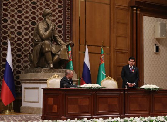 President Vladimir Putin's official visit to Turkmenistan