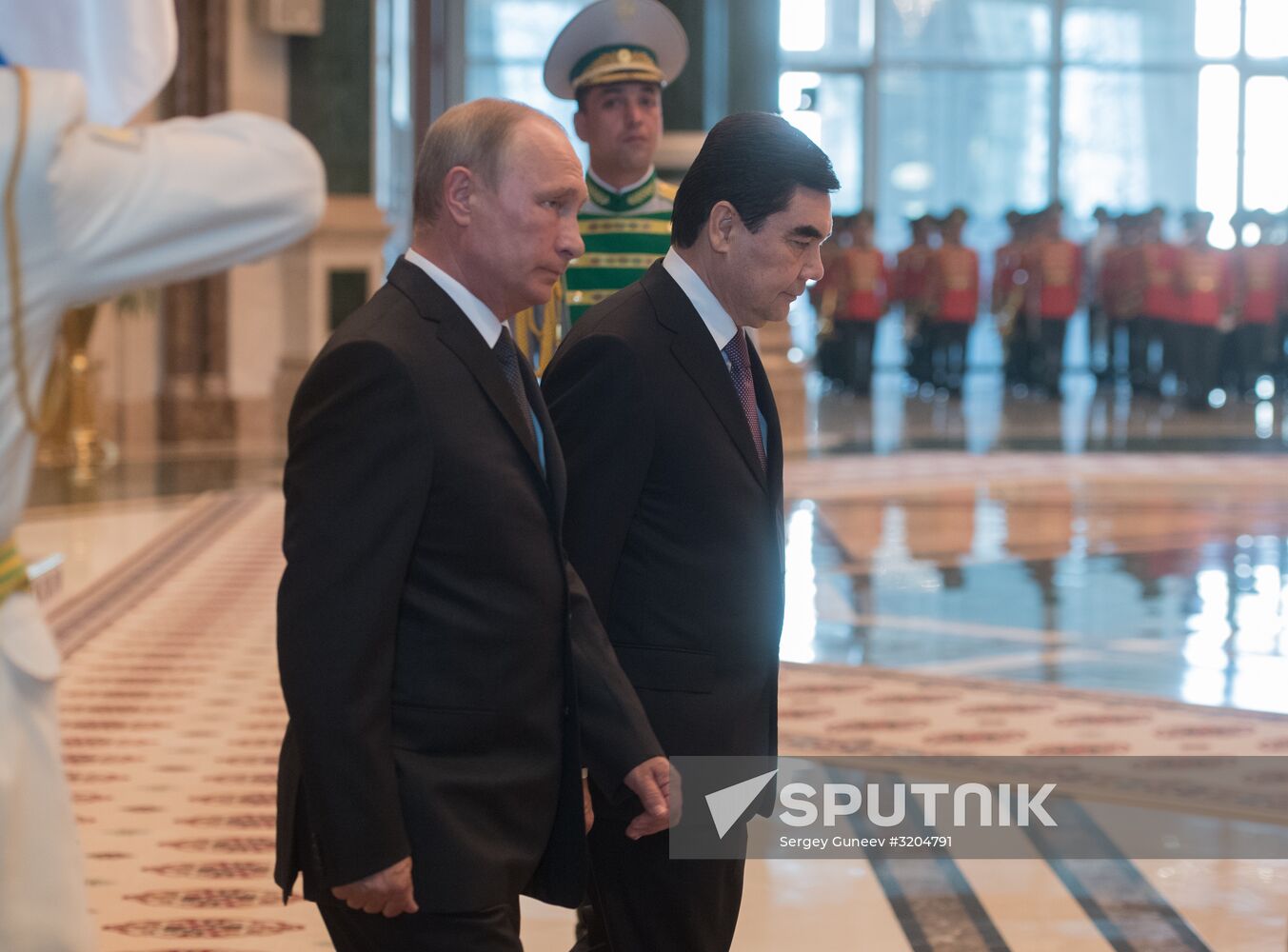 Russian President Vladimir Putin visits Turkmenistan