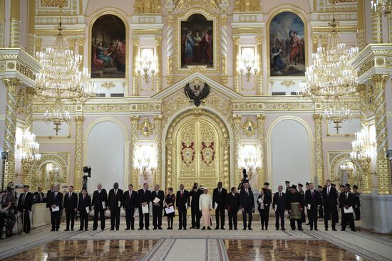 President Vladimir Putin receives credentials of 20 foreign ambassadors