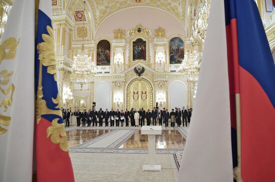 President Vladimir Putin receives credentials of 20 foreign ambassadors