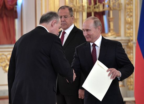 President Vladimir Putin receives credentials of 20 foreign ambassadors