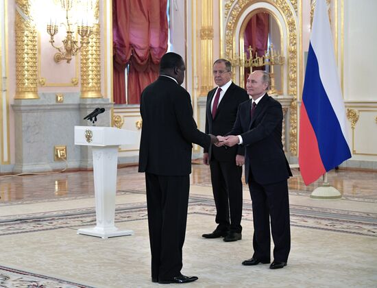 President Vladimir Putin receives credentials of 20 foreign ambassadors