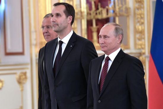 President Vladimir Putin receives credentials of 20 foreign ambassadors