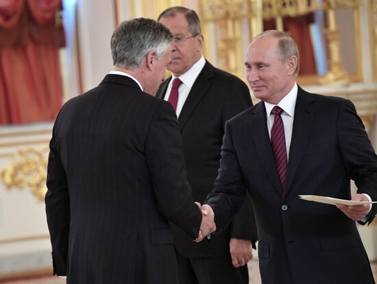 President Vladimir Putin receives credentials of 20 foreign ambassadors