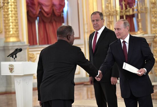 President Vladimir Putin receives credentials of 20 foreign ambassadors