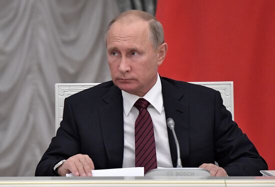 Russian President Vladimir Putin chairs meeting of Presidential Council for Development of Physical Culture and Sport