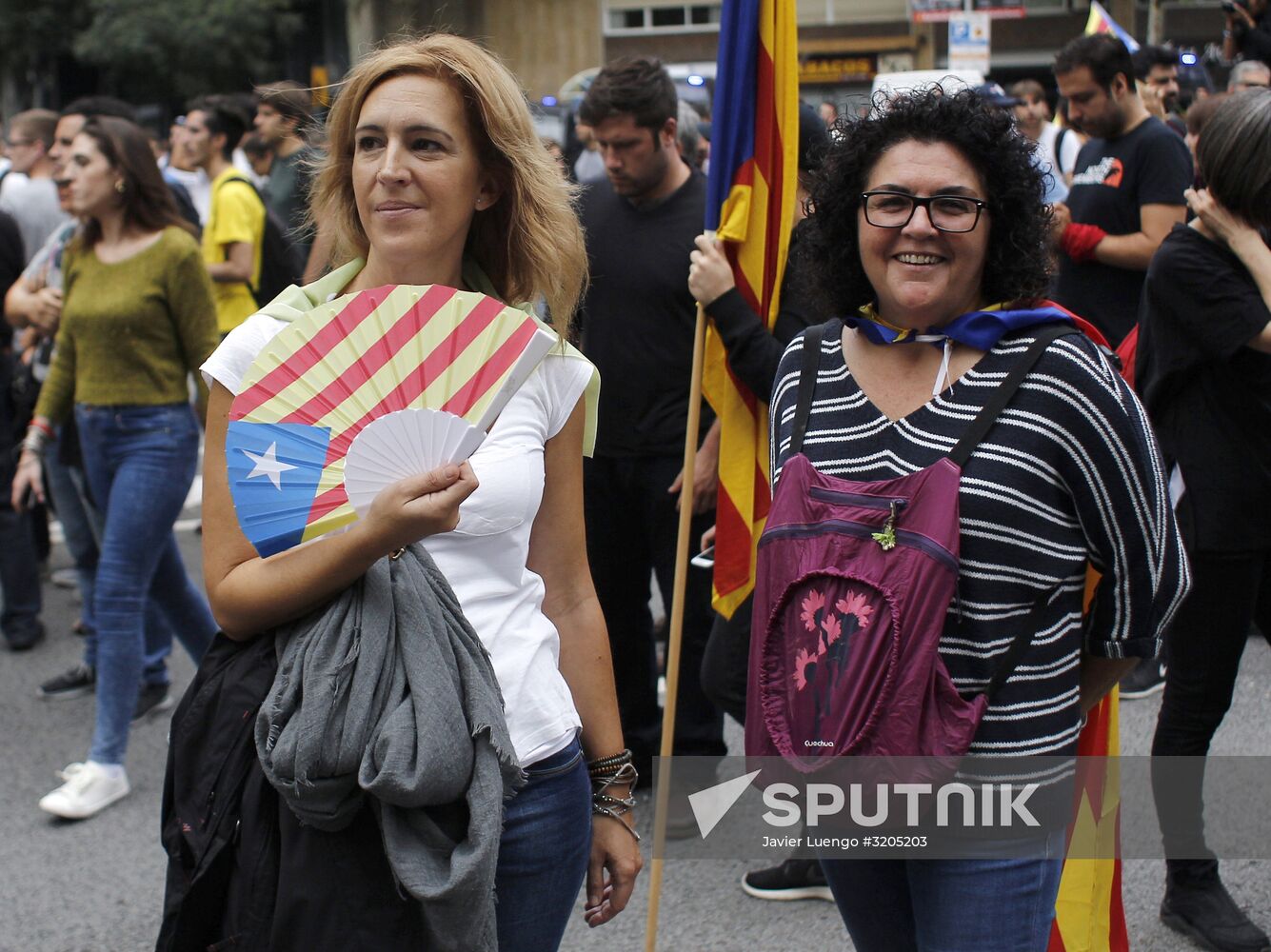 General strike in Barcelona in support of Catalan independence referendum