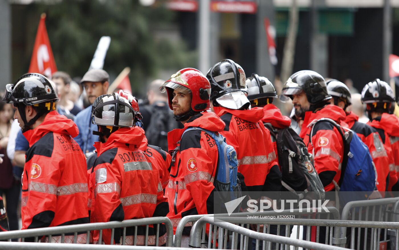 General strike in Barcelona in support of Catalan independence referendum