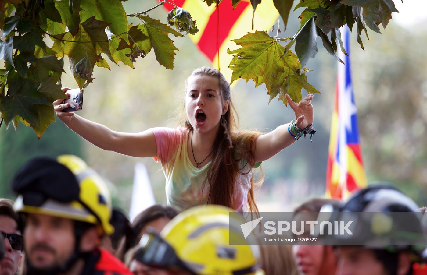 General strike in Barcelona in support of Catalan independence referendum