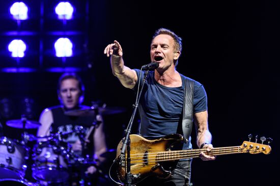 Sting gives concert in Moscow