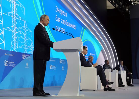 President Vladimir Putin attends Russian Energy Week