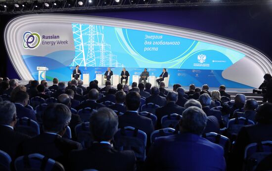 President Vladimir Putin attends Russian Energy Week International Forum