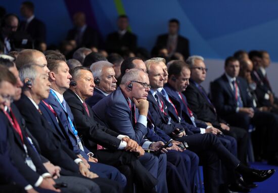President Vladimir Putin attends Russian Energy Week International Forum