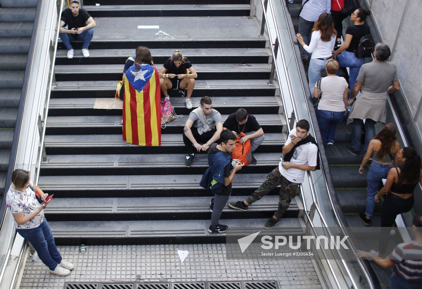 General strike in Barcelona in support of Catalan independence referendum