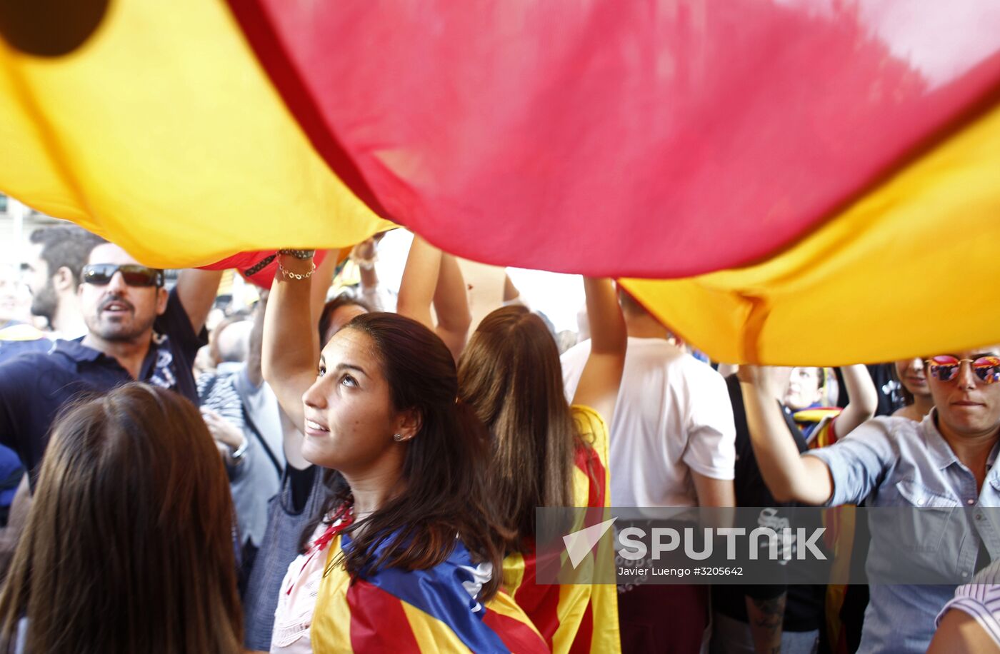 General strike in Barcelona in support of Catalan independence referendum