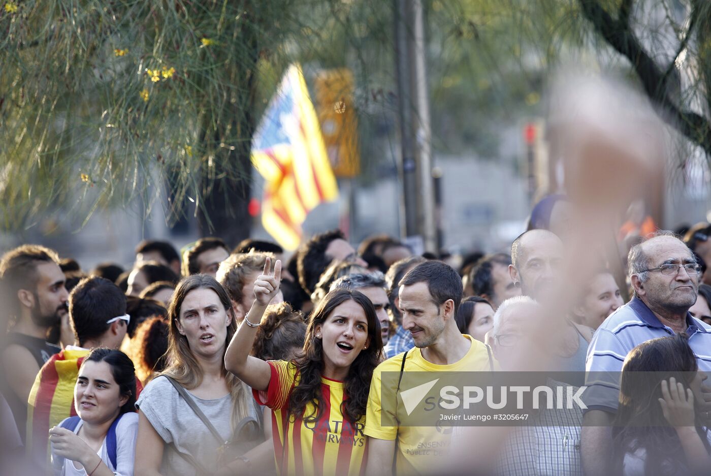 General strike in Barcelona in support of Catalan independence referendum