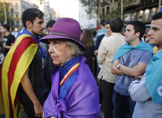 General strike in Barcelona in support of Catalan independence referendum