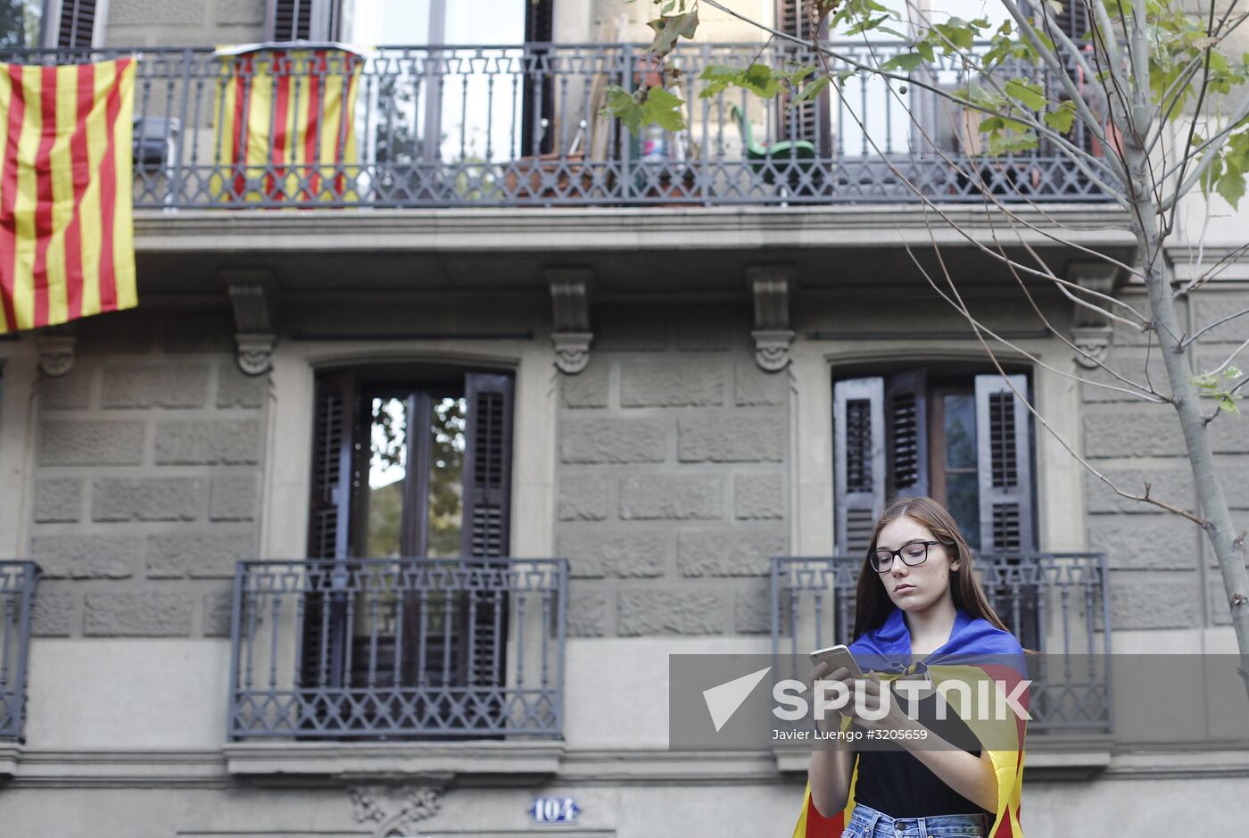 General strike in Barcelona in support of Catalan independence referendum