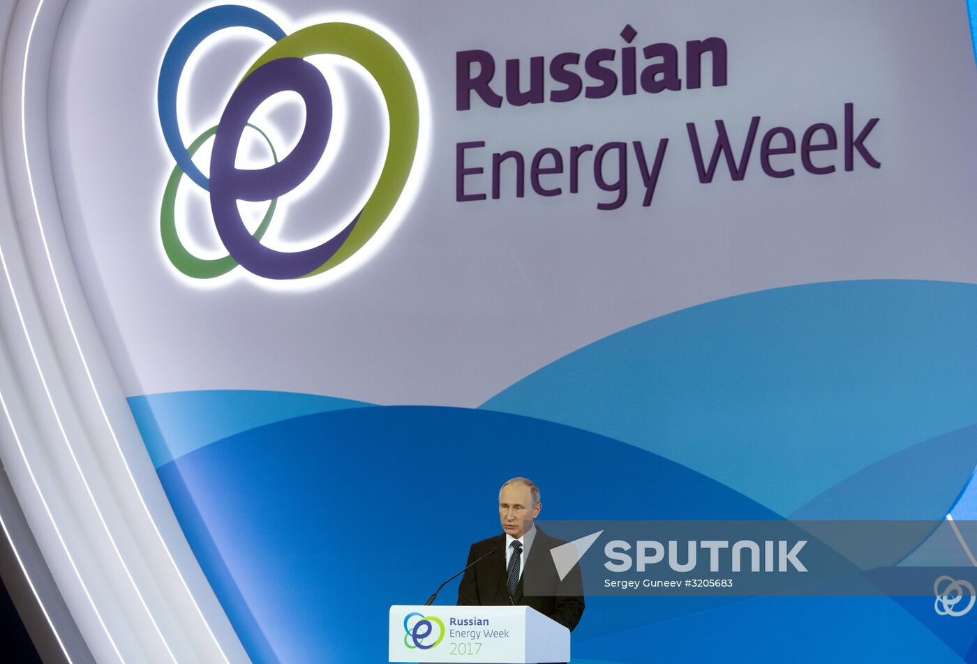 President Vladimir Putin attends Russian Energy Week International Forum