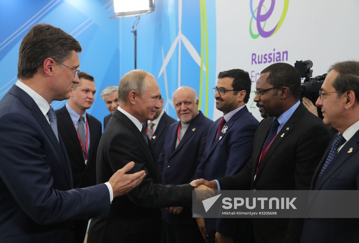 President Vladimir Putin attends Russian Energy Week International Forum