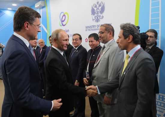 President Vladimir Putin attends Russian Energy Week International Forum