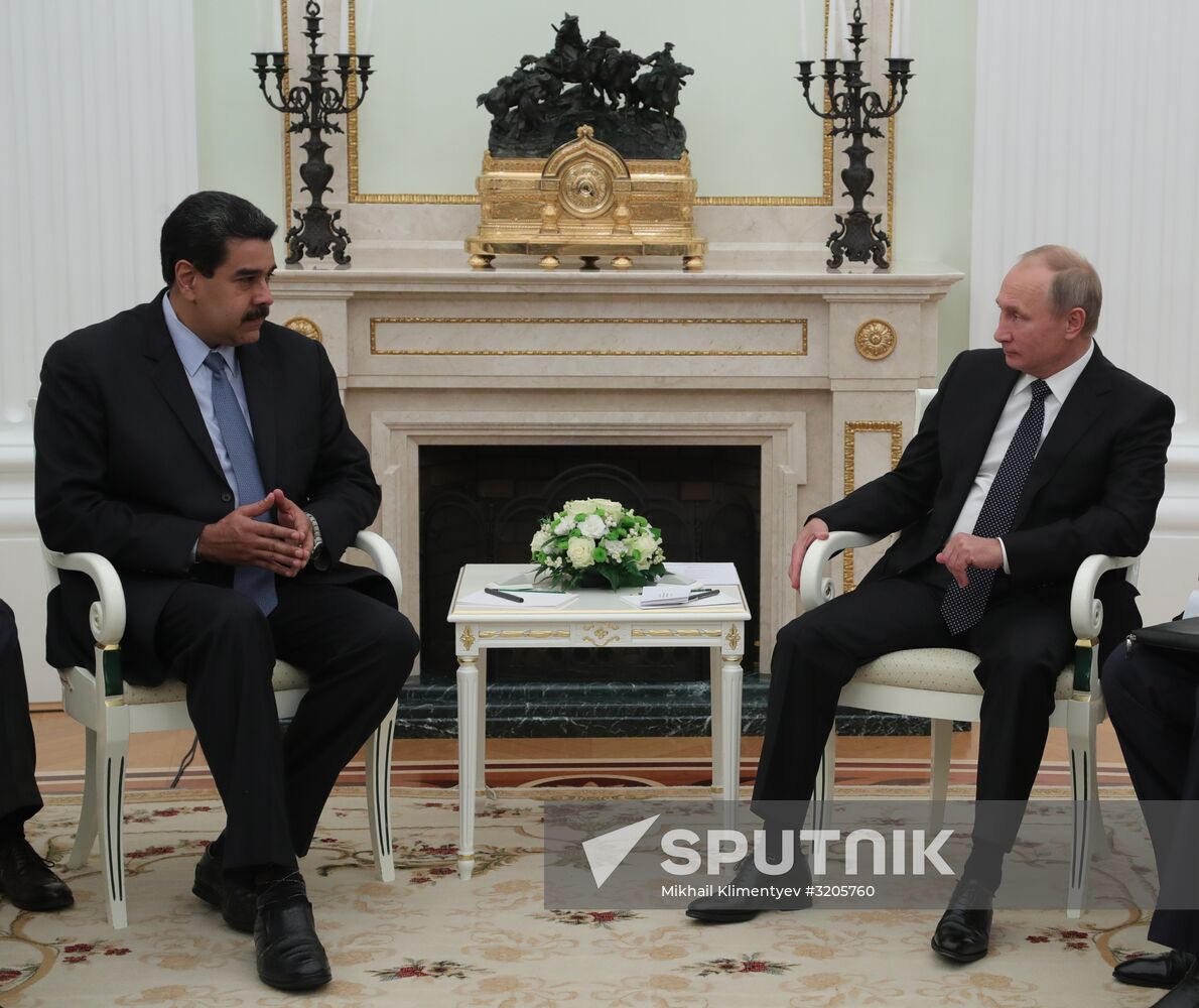 President Vladimir Putin meets with President of Venezuela Nicolas Maduro