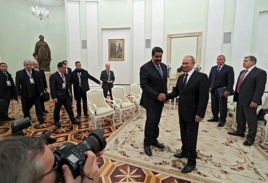 President Vladimir Putin meets with President of Venezuela Nicolas Maduro