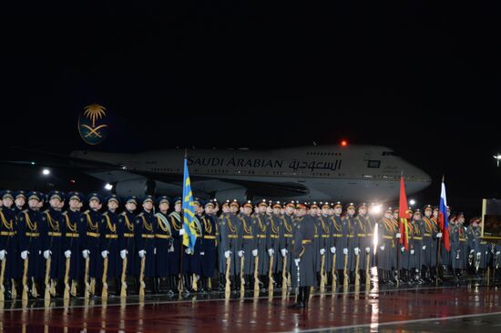 King of Saudi Arabia Salman bin Abdulaziz Al Saud arrives in Moscow