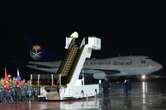 King of Saudi Arabia Salman bin Abdulaziz Al Saud arrives in Moscow