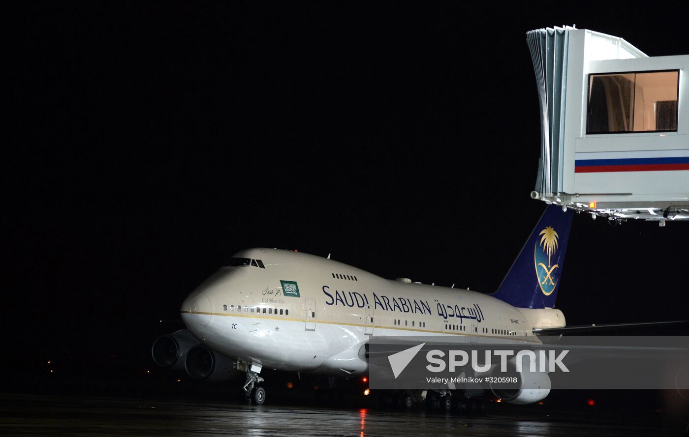 King of Saudi Arabia Salman bin Abdulaziz Al Saud arrives in Moscow